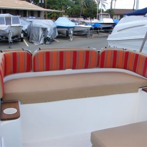 Customized stern rail cushions