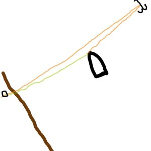 Sketch of a modified Bahamian Moor/shore tie