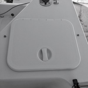 Media 'New hatch both port and starboard complete. No more leaks!' in album 'Leaky lazarette hatch replacement'