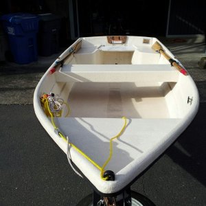 line guide on bow and cleat added by previous owner