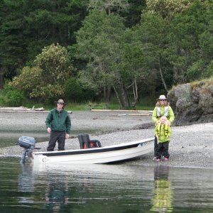 Media 'Turn Island in the San Juans.  The boat would just barely plane and top out at 8 knots with that 4HP Yamaha and one person aboard.  photo by Hardee' in album 'Newly acquired 12ft C-Dory skiff'