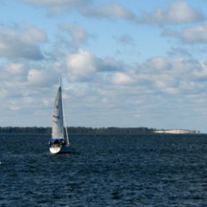 View of the bay from the marina