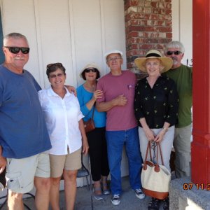 Friday evening after supper & ice cream: Russ & Toni, Patti, Joe, Robbin & Fred