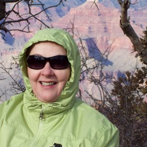Carolyn at Grand Canyon Feb 2013  some cold