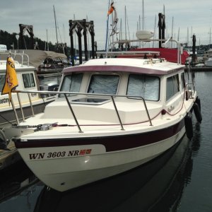 Daydream with AGLCA Gold Burgee on Bow