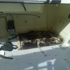 Crud under where fuel tank was