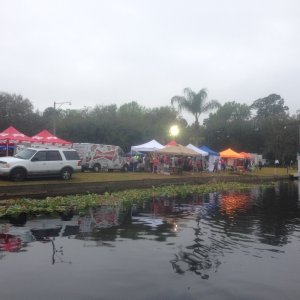 Vendors galore for the 800 runners. These were just some along the riverfront.