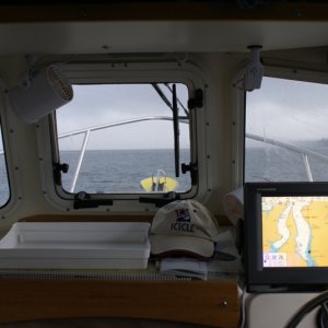 Winter Boating 020 - Budd Bay heading North