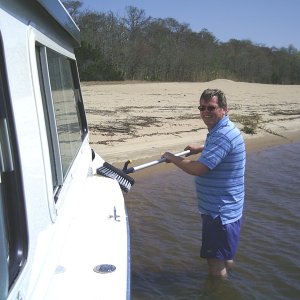 Media 'beached in  the Aplachicola river washing down the boat' in album 'Salt Creek'