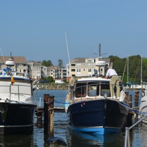 Media '26 Cutwater next to a 25 Ranger Tug' in album '23 ft Venture next to 25 ft Ranger Tug'
