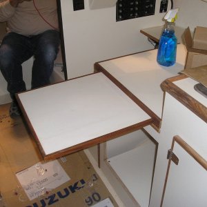 Slide out counter that I built and had C-Dory install.
