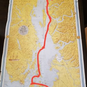 Map of the total trip North. Bellingham to the Octopus Islands.