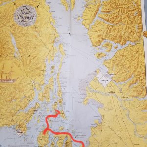 Media 'Bellingham to Mosquito Pass and then to Pt. Browning.' in album 'Map of the total trip North. Bellingham to the Octopus Islands.'