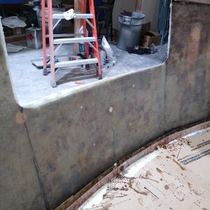 All coring removed, couple of layers of matt added.