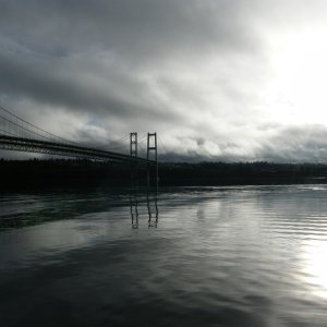 Looking across the Tacoma Narrows to the East