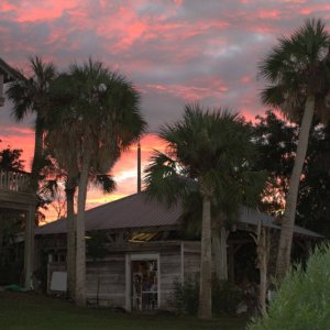 Front of John and Sherri's house sunset