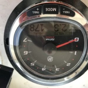 Tach with current engine hours