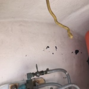 Chipped paint in cockpit