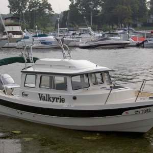 (Valkyrie)  Oak Point State Park Docks.  Put-in-Bay, South Bass Island, OH  Lake Erie
