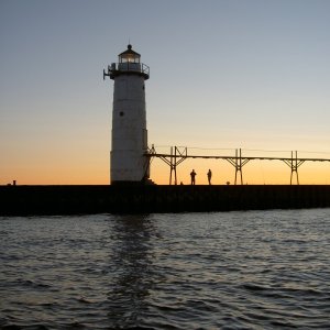 Manistee breakwall.