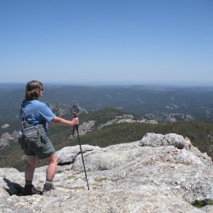 Marcia at the top of the mountain!