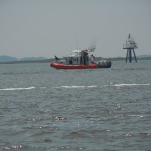Cape Fear CG inspection.  Note M60 on bow.