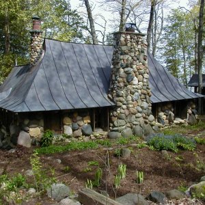 Built in 1923 - Cooper roof - stones from the shore of Lake Michigan.