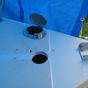 undercut and epoxy filled curing overnight