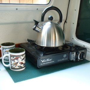 Vector butane stove.  We love it.