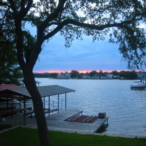 Sunset at our new lakehouse