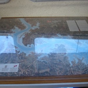 Lake map on table