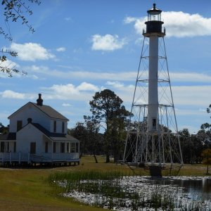 Media 'Lighthouse at Port St. Joes.' in album 'Plenty of conversation, friendly folks, and great food. Second CBRAT meeting in Apalachicola, Fl.'