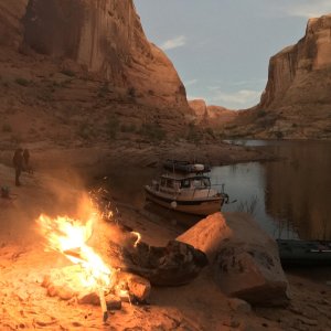 campfire in Forgotton Canyon