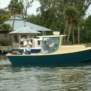 Neat home built boat.