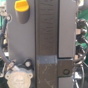 Rear plastic cover for 2 of 3 internal anodes