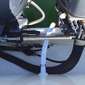 Drain tube leading overboard.