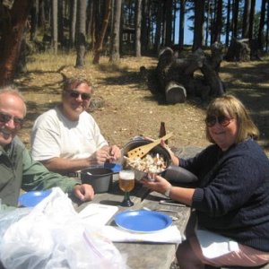 Bill, Pat and Patty at James Island