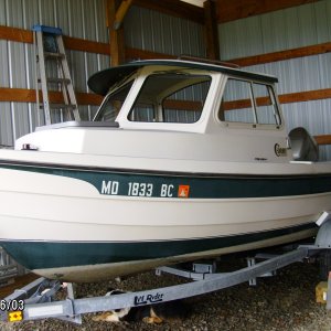 Boat in her new home..
