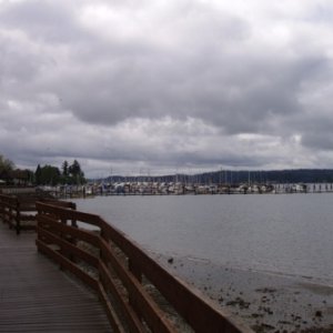 Boardwalk along shoreline, Poulsbo