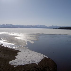 Looking  out  toward lake from Bay Bridge,  Bay Bridge Marina,  Yellowstone Lake     5-17-08