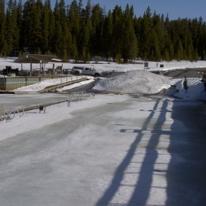 Bridge Bay Marina boat ramp, Yellowstone Lake 5-17-08