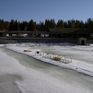 Bridge Bay marina, boat rental area, Yellowstone Lake 5-17-08