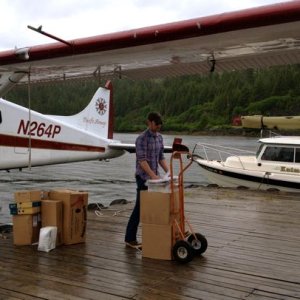While fueling up, the mail was delivered.  Thorne Bay, AK