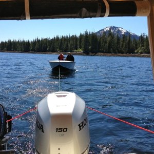 Our good deed.  Towed a boat about 12 miles to Ketchikan.