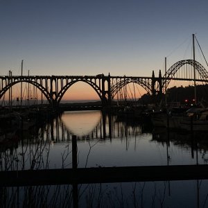 Media 'Newport Bridge from South Beach Marina' in album 'First Chinook (+ 1 Coho) caught with new downrigger, 8/2/2020'