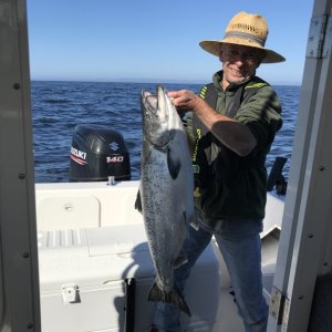 Media 'Biggest Catch: Chinook, 8/2/2020' in album 'First Chinook (+ 1 Coho) caught with new downrigger, 8/2/2020'