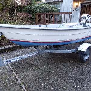 Practically new 2016 King trailer came with boat. Bottom paint is not factory, but was added by previous owner.