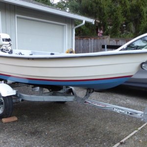 1995 10' C-Dory Row Boat, 1989 6hp Johnson, 2016 King Trailer