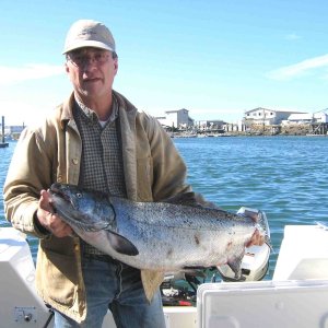 Media '1westport chinook co-owners first fish on new boat.' in album 'chinook salmon'