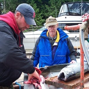 Media 'Son and Dad on Dads' last fishing trip.' in album 'chinook salmon'